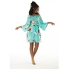 image:imageHawaii Hangover Family Matching Clothes Pineapple Garden Turquoise  Family matching Hawaiian outfits Pineapple Garden Turquoise lightweight rayon machine washable tropical print luausWomen Kimono Cardigan