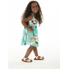 image:imageHawaii Hangover Family Matching Clothes Pineapple Garden Turquoise  Family matching Hawaiian outfits Pineapple Garden Turquoise lightweight rayon machine washable tropical print luausGirl Empire Dress With Elastic Strap
