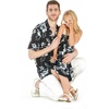 image:imageMatchable Hawaiian Luau Father Daughter Men Shirt or Girl Halter Dress in Midnight BloomMen Midnight Bloom