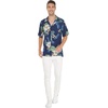 image:imageHawaii Hangover Couple Matching Hawaiian Shirt and Jumpsuit Set  Couple matching Hawaiian outfits men and women lightweight rayon machine washable luau beach vacations cruisesMen Pineapple Garden Navy