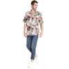 image:imageMatchable Couple Hawaiian Luau Shirt Smock Top Ruffle Wrap Skirt in Neon Sunset PinkMen Neon Sunset Pink
