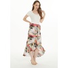 image:imageMatchable Couple Hawaiian Luau Shirt Smock Top Ruffle Wrap Skirt in Neon Sunset PinkWomen Neon Sunset Pink Skirt