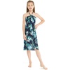 image:imageFamily Matching Hawaiian Clothes Orchid Breeze Navy  Lightweight 100 rayon  Family matching outfits  Beach vacations  Luaus  Cruises  Family photosGirl Halter