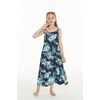 image:imageFamily Matching Hawaiian Clothes Orchid Breeze Navy  Lightweight 100 rayon  Family matching outfits  Beach vacations  Luaus  Cruises  Family photosGirl Maxi Tiered