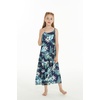 image:imageFamily Matching Hawaiian Clothes Orchid Breeze Navy  Lightweight 100 rayon  Family matching outfits  Beach vacations  Luaus  Cruises  Family photosGirl Maxi Tiered