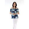 image:imageFamily Matching Hawaiian Clothes Orchid Breeze Navy  Lightweight 100 rayon  Family matching outfits  Beach vacations  Luaus  Cruises  Family photosWomen Offshoulder Ruffle Top