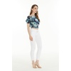 image:imageFamily Matching Hawaiian Clothes Orchid Breeze Navy  Lightweight 100 rayon  Family matching outfits  Beach vacations  Luaus  Cruises  Family photosWomen Smock Top