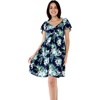 image:imageFamily Matching Hawaiian Clothes Orchid Breeze Navy  Lightweight 100 rayon  Family matching outfits  Beach vacations  Luaus  Cruises  Family photosWomen Short Rahee