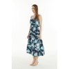 image:imageFamily Matching Hawaiian Clothes Orchid Breeze Navy  Lightweight 100 rayon  Family matching outfits  Beach vacations  Luaus  Cruises  Family photosWomen Maxi Tiered Dress