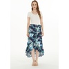 image:imageFamily Matching Hawaiian Clothes Orchid Breeze Navy  Lightweight 100 rayon  Family matching outfits  Beach vacations  Luaus  Cruises  Family photosWomen Wrap Ruflle Skirt
