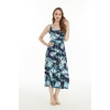 image:imageFamily Matching Hawaiian Clothes Orchid Breeze Navy  Lightweight 100 rayon  Family matching outfits  Beach vacations  Luaus  Cruises  Family photosWomen Maxi Tiered Dress