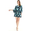 image:imageFamily Matching Hawaiian Clothes Orchid Breeze Navy  Lightweight 100 rayon  Family matching outfits  Beach vacations  Luaus  Cruises  Family photosWomen Short Poncho