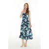 image:imageFamily Matching Hawaiian Clothes Orchid Breeze Navy  Lightweight 100 rayon  Family matching outfits  Beach vacations  Luaus  Cruises  Family photosWomen Maxi Tiered Dress