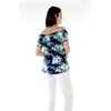 image:imageFamily Matching Hawaiian Clothes Orchid Breeze Navy  Lightweight 100 rayon  Family matching outfits  Beach vacations  Luaus  Cruises  Family photosWomen Offshoulder Ruffle Top