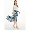 image:imageFamily Matching Hawaiian Clothes Orchid Breeze Navy  Lightweight 100 rayon  Family matching outfits  Beach vacations  Luaus  Cruises  Family photosWomen Wrap Ruflle Skirt