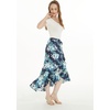 image:imageFamily Matching Hawaiian Clothes Orchid Breeze Navy  Lightweight 100 rayon  Family matching outfits  Beach vacations  Luaus  Cruises  Family photosWomen Wrap Ruflle Skirt