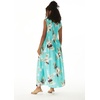 image:imageWomens Hawaiian Maxi Tank Elastic Luau Dress Pineapple GardenPineapple Garden Turquoise