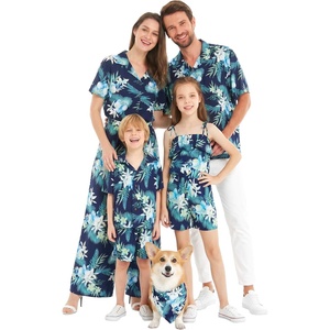 image:imageFamily Matching Hawaiian Clothes Orchid Breeze Navy  Lightweight 100 rayon  Family matching outfits  Beach vacations  Luaus  Cruises  Family photosGirl Romper