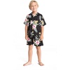 image:imageFamily Matching Hawaiian Clothes Hibiscus Black  Black Hibiscus Print  Soft Rayon Fabric  Family Matching Outfits  Vacation Ready  Luau Party WearBoy Short Sleeve