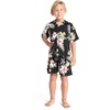 image:imageFamily Matching Hawaiian Clothes Hibiscus Black  Black Hibiscus Print  Soft Rayon Fabric  Family Matching Outfits  Vacation Ready  Luau Party WearBoy Short Sleeve