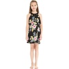image:imageFamily Matching Hawaiian Clothes Hibiscus Black  Black Hibiscus Print  Soft Rayon Fabric  Family Matching Outfits  Vacation Ready  Luau Party WearGirl Ruffle Tank