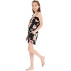 image:imageFamily Matching Hawaiian Clothes Hibiscus Black  Black Hibiscus Print  Soft Rayon Fabric  Family Matching Outfits  Vacation Ready  Luau Party WearGirl Romper