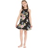 image:imageFamily Matching Hawaiian Clothes Hibiscus Black  Black Hibiscus Print  Soft Rayon Fabric  Family Matching Outfits  Vacation Ready  Luau Party WearGirl Ruffle Tank