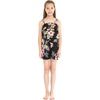 image:imageFamily Matching Hawaiian Clothes Hibiscus Black  Black Hibiscus Print  Soft Rayon Fabric  Family Matching Outfits  Vacation Ready  Luau Party WearGirl Romper