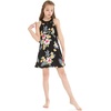 image:imageFamily Matching Hawaiian Clothes Hibiscus Black  Black Hibiscus Print  Soft Rayon Fabric  Family Matching Outfits  Vacation Ready  Luau Party WearGirl Ruffle Tank