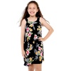 image:imageFamily Matching Hawaiian Clothes Hibiscus Black  Black Hibiscus Print  Soft Rayon Fabric  Family Matching Outfits  Vacation Ready  Luau Party WearGirl Tank Round Neck