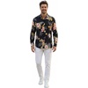 image:imageFamily Matching Hawaiian Clothes Hibiscus Black  Black Hibiscus Print  Soft Rayon Fabric  Family Matching Outfits  Vacation Ready  Luau Party WearMen Long Sleeve