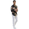 image:imageFamily Matching Hawaiian Clothes Hibiscus Black  Black Hibiscus Print  Soft Rayon Fabric  Family Matching Outfits  Vacation Ready  Luau Party WearMen Long Sleeve