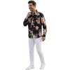 image:imageFamily Matching Hawaiian Clothes Hibiscus Black  Black Hibiscus Print  Soft Rayon Fabric  Family Matching Outfits  Vacation Ready  Luau Party WearMen Long Sleeve