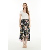 image:imageFamily Matching Hawaiian Clothes Hibiscus Black  Black Hibiscus Print  Soft Rayon Fabric  Family Matching Outfits  Vacation Ready  Luau Party WearWomen Wrap Ruffle Skirt