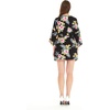 image:imageFamily Matching Hawaiian Clothes Hibiscus Black  Black Hibiscus Print  Soft Rayon Fabric  Family Matching Outfits  Vacation Ready  Luau Party WearWomen Kimono Cardigan
