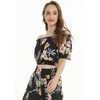 image:imageFamily Matching Hawaiian Clothes Hibiscus Black  Black Hibiscus Print  Soft Rayon Fabric  Family Matching Outfits  Vacation Ready  Luau Party WearWomen Smock Top