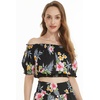 image:imageFamily Matching Hawaiian Clothes Hibiscus Black  Black Hibiscus Print  Soft Rayon Fabric  Family Matching Outfits  Vacation Ready  Luau Party WearWomen Smock Top