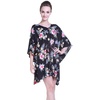 image:imageFamily Matching Hawaiian Clothes Hibiscus Black  Black Hibiscus Print  Soft Rayon Fabric  Family Matching Outfits  Vacation Ready  Luau Party WearWomen Short Poncho