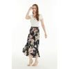 image:imageFamily Matching Hawaiian Clothes Hibiscus Black  Black Hibiscus Print  Soft Rayon Fabric  Family Matching Outfits  Vacation Ready  Luau Party WearWomen Wrap Ruffle Skirt