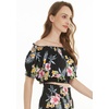 image:imageFamily Matching Hawaiian Clothes Hibiscus Black  Black Hibiscus Print  Soft Rayon Fabric  Family Matching Outfits  Vacation Ready  Luau Party WearWomen Smock Top