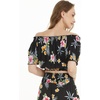 image:imageFamily Matching Hawaiian Clothes Hibiscus Black  Black Hibiscus Print  Soft Rayon Fabric  Family Matching Outfits  Vacation Ready  Luau Party WearWomen Smock Top