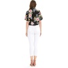 image:imageFamily Matching Hawaiian Clothes Hibiscus Black  Black Hibiscus Print  Soft Rayon Fabric  Family Matching Outfits  Vacation Ready  Luau Party WearWomen Tie Front Shirt