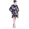 image:imageFamily Matching Hawaiian Clothes Hibiscus Black  Black Hibiscus Print  Soft Rayon Fabric  Family Matching Outfits  Vacation Ready  Luau Party WearWomen Short Poncho