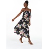 image:imageFamily Matching Hawaiian Clothes Hibiscus Black  Black Hibiscus Print  Soft Rayon Fabric  Family Matching Outfits  Vacation Ready  Luau Party WearWomen Maxi Ruffle