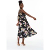 image:imageFamily Matching Hawaiian Clothes Hibiscus Black  Black Hibiscus Print  Soft Rayon Fabric  Family Matching Outfits  Vacation Ready  Luau Party WearWomen Maxi Ruffle