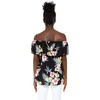 image:imageFamily Matching Hawaiian Clothes Hibiscus Black  Black Hibiscus Print  Soft Rayon Fabric  Family Matching Outfits  Vacation Ready  Luau Party WearWomen Offshoulder Ruffle Top