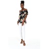 image:imageFamily Matching Hawaiian Clothes Hibiscus Black  Black Hibiscus Print  Soft Rayon Fabric  Family Matching Outfits  Vacation Ready  Luau Party WearWomen Offshoulder Ruffle Top