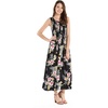 image:imageFamily Matching Hawaiian Clothes Hibiscus Black  Black Hibiscus Print  Soft Rayon Fabric  Family Matching Outfits  Vacation Ready  Luau Party WearWomen Maxi Tank