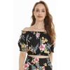 image:imageFamily Matching Hawaiian Clothes Hibiscus Black  Black Hibiscus Print  Soft Rayon Fabric  Family Matching Outfits  Vacation Ready  Luau Party WearWomen Smock Top