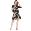 image:imageFamily Matching Hawaiian Clothes Hibiscus Black  Black Hibiscus Print  Soft Rayon Fabric  Family Matching Outfits  Vacation Ready  Luau Party WearWomen 34 Sleeve